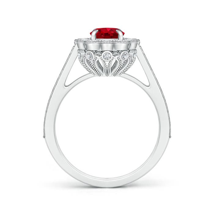 AAA - Ruby / 1.91 CT / 14 KT White Gold