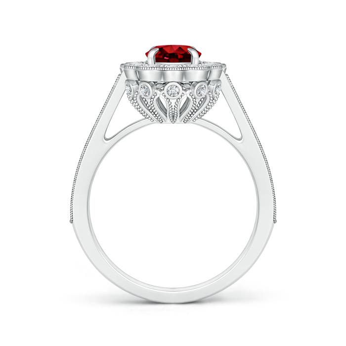 AAAA - Ruby / 1.91 CT / 14 KT White Gold