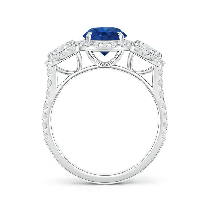 AAA - Blue Sapphire / 2.37 CT / 14 KT White Gold