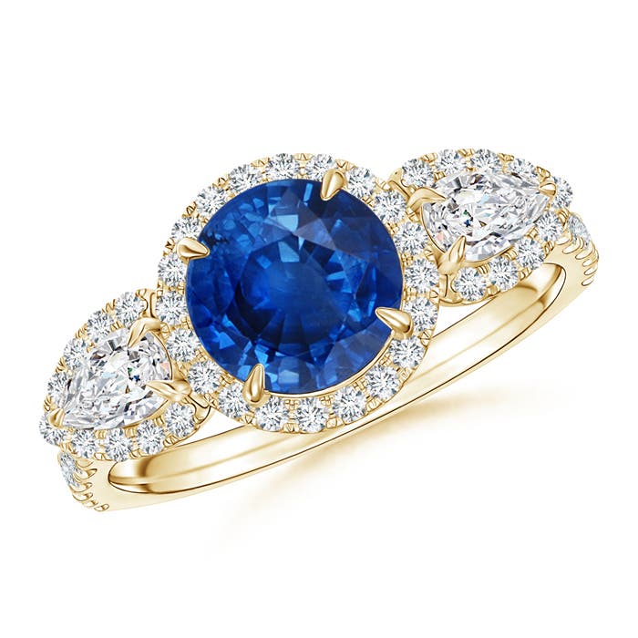 AAA - Blue Sapphire / 2.37 CT / 14 KT Yellow Gold