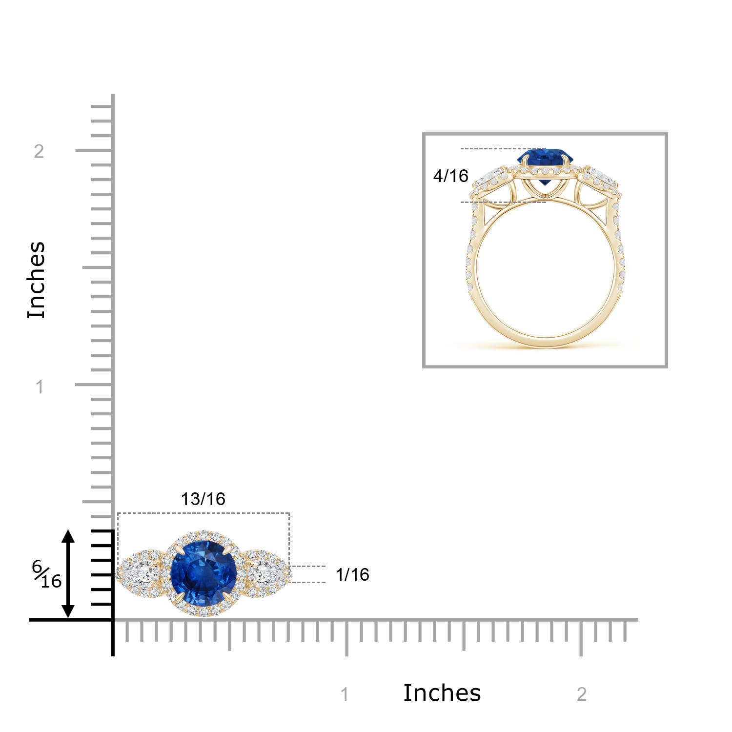 AAA - Blue Sapphire / 2.37 CT / 14 KT Yellow Gold