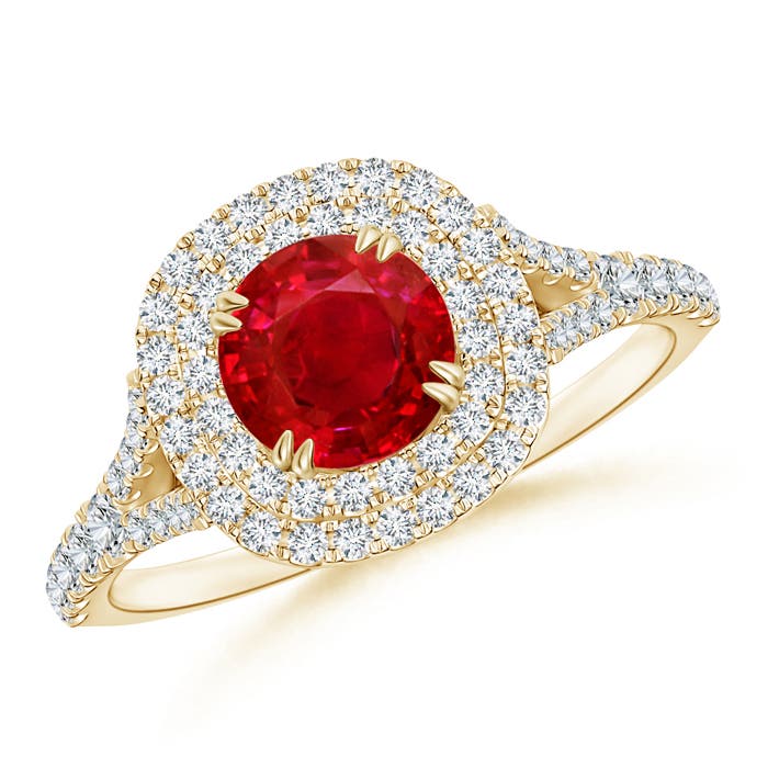 AAA - Ruby / 1.55 CT / 14 KT Yellow Gold