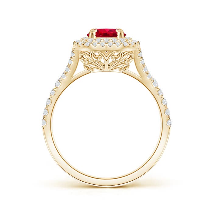 AAA - Ruby / 1.55 CT / 14 KT Yellow Gold