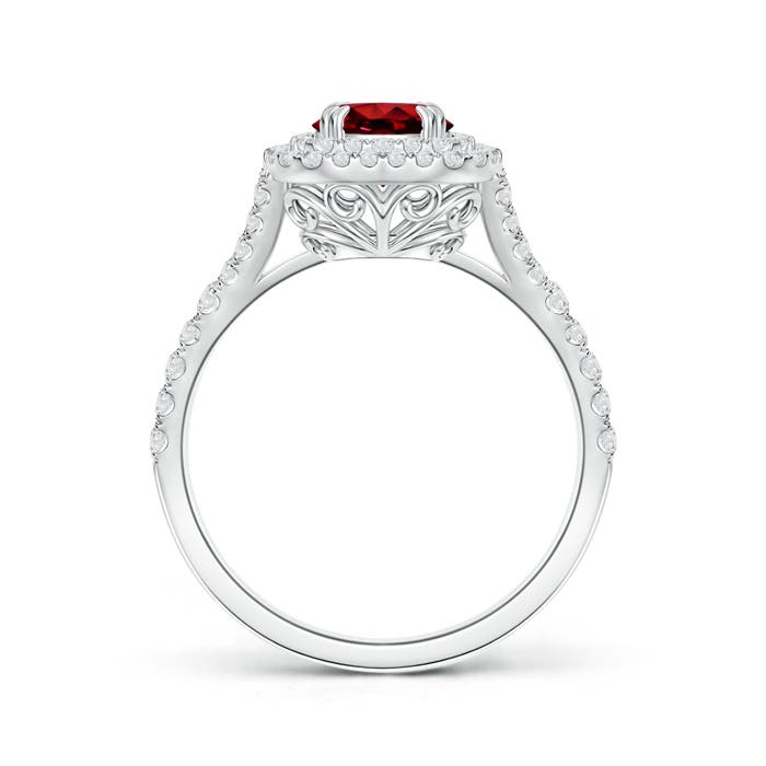 AAAA - Ruby / 1.55 CT / 14 KT White Gold