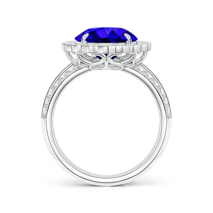 AAAA - Tanzanite / 5.4 CT / 14 KT White Gold