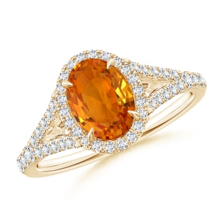 Oval AAA Orange Sapphire