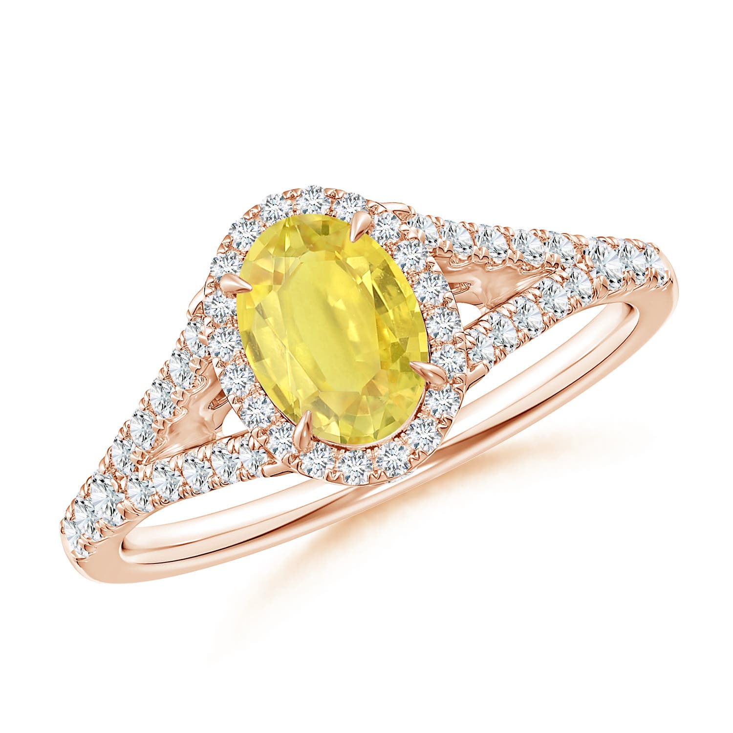 A - Yellow Sapphire / 1.41 CT / 14 KT Rose Gold