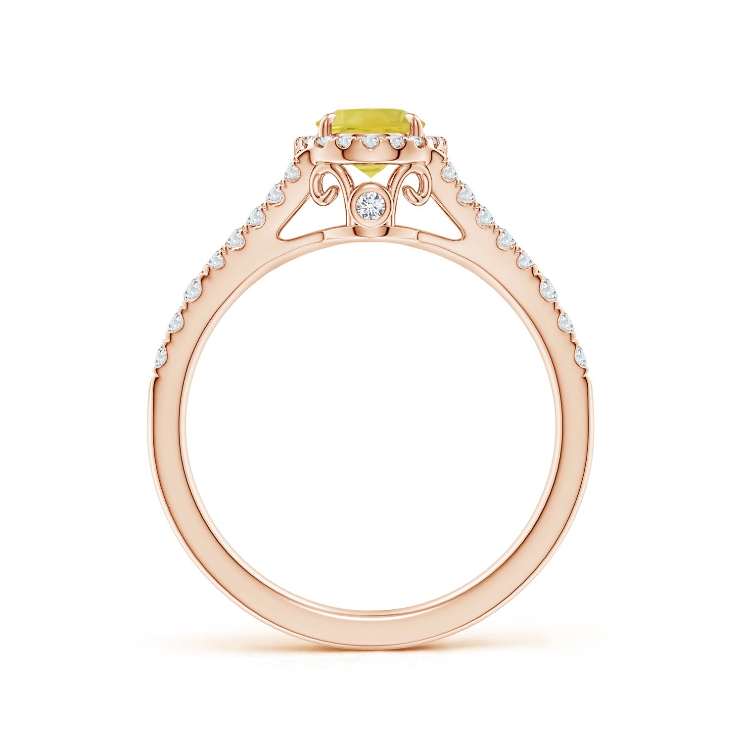 A - Yellow Sapphire / 1.41 CT / 14 KT Rose Gold