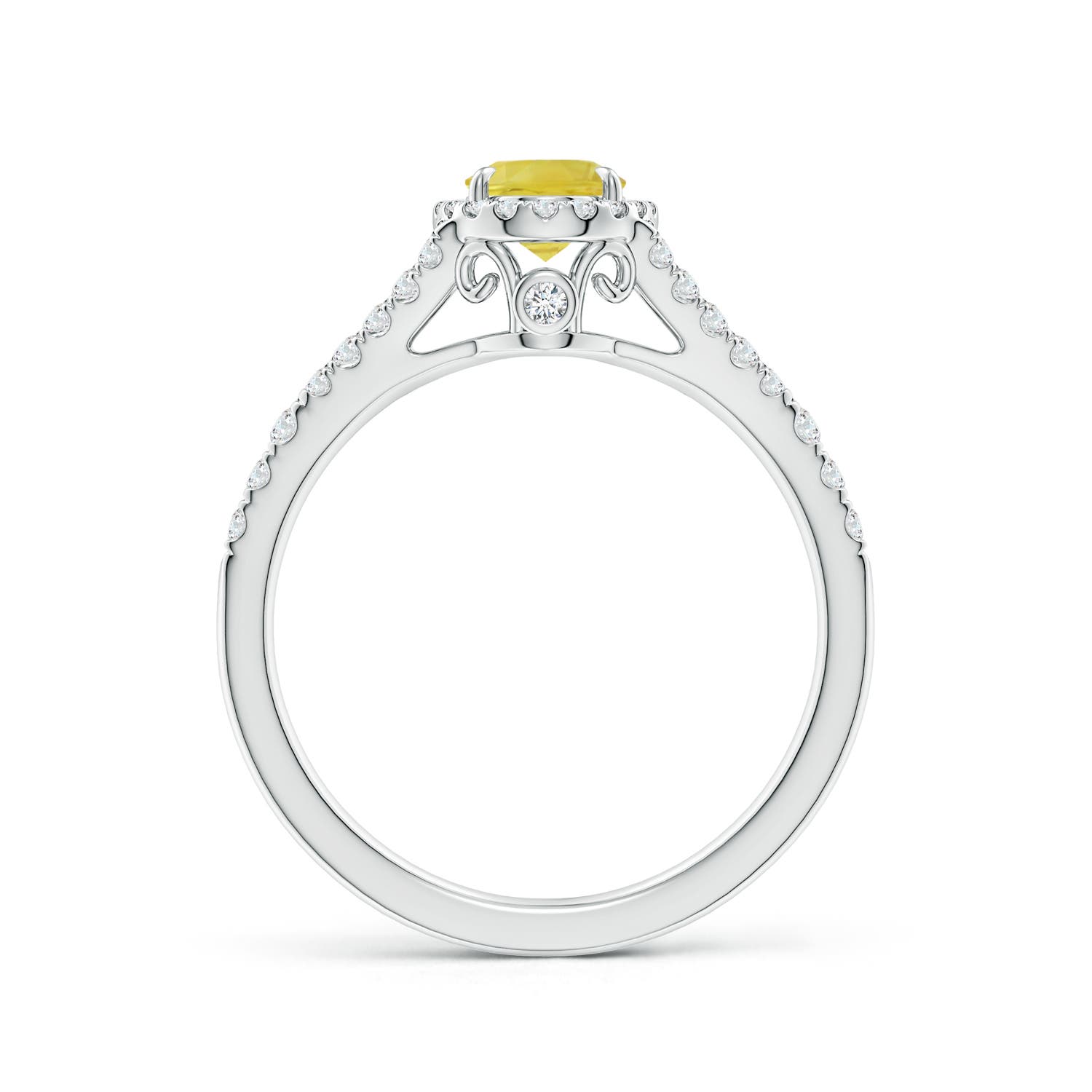 A - Yellow Sapphire / 1.41 CT / 14 KT White Gold