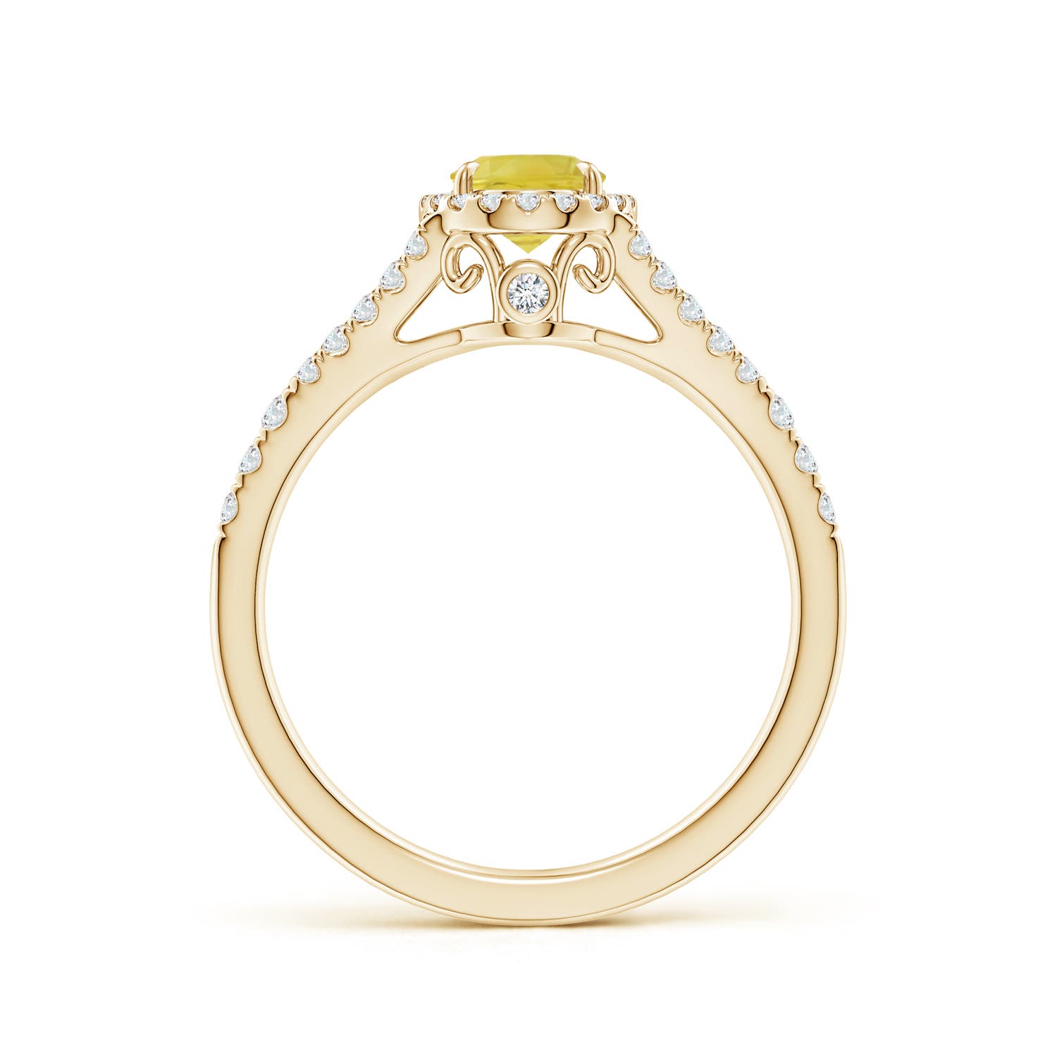 A - Yellow Sapphire / 1.41 CT / 14 KT Yellow Gold