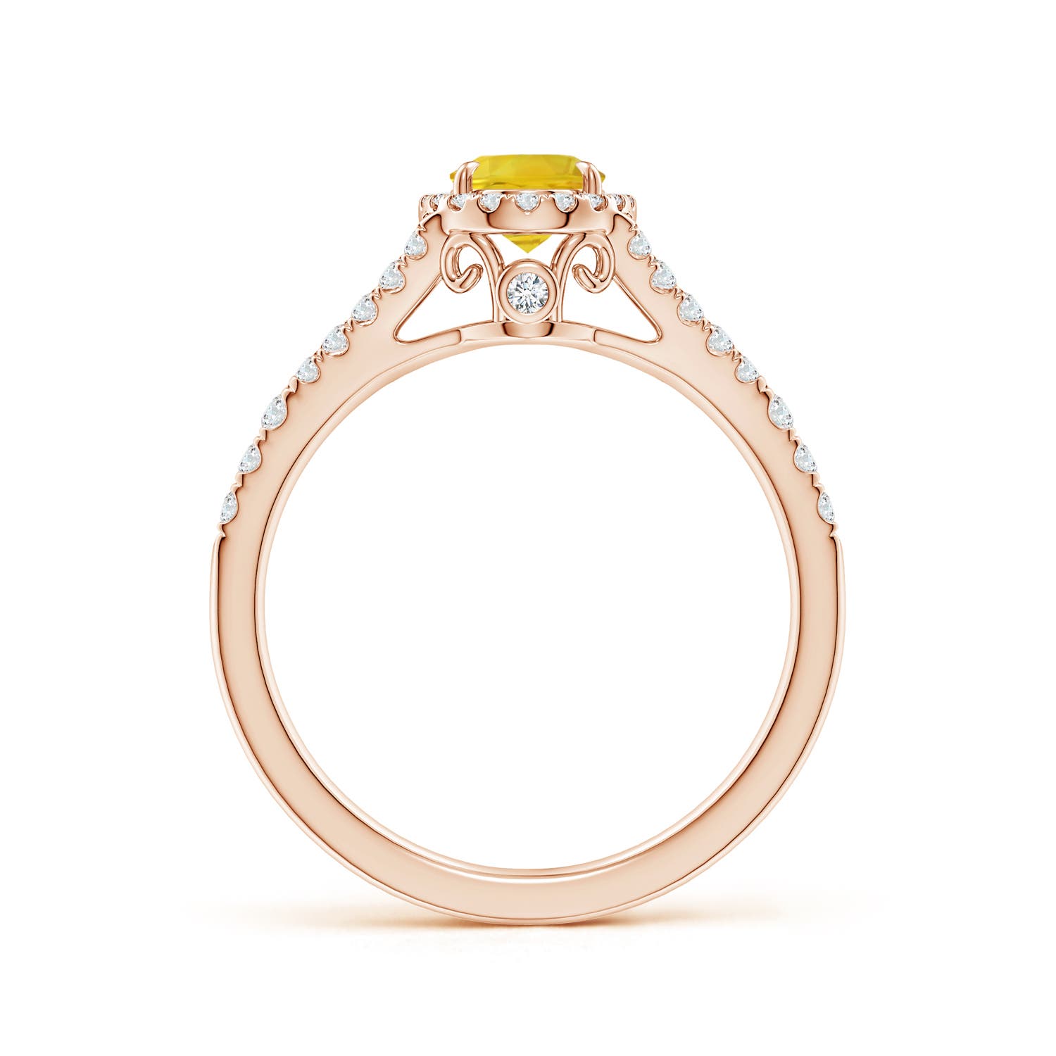 AAA - Yellow Sapphire / 1.41 CT / 14 KT Rose Gold