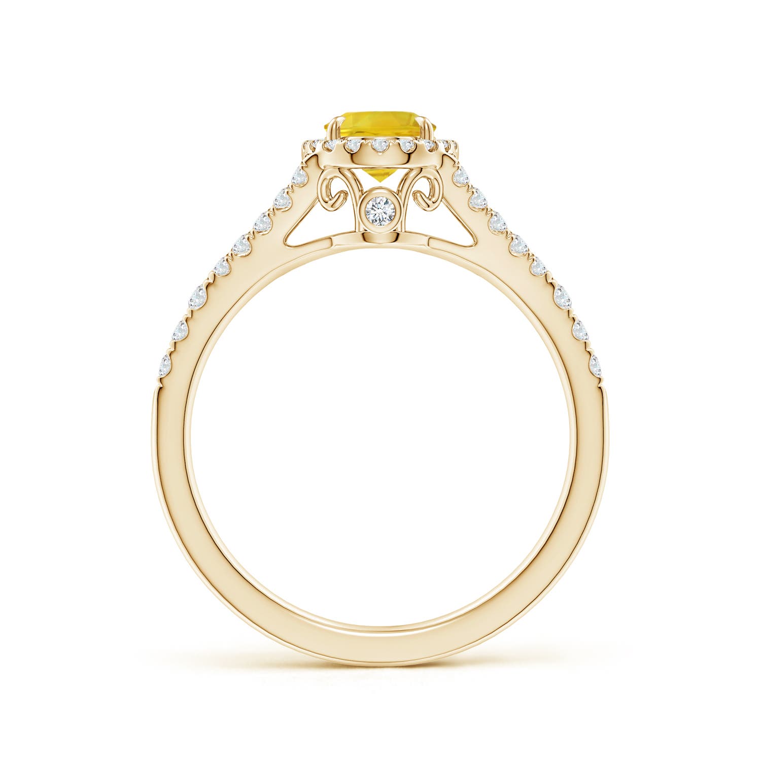 AAA - Yellow Sapphire / 1.41 CT / 14 KT Yellow Gold