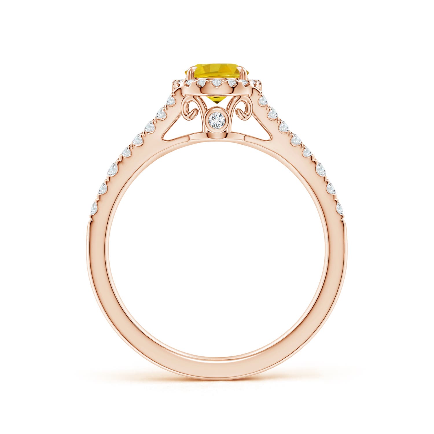 AAAA - Yellow Sapphire / 1.41 CT / 14 KT Rose Gold