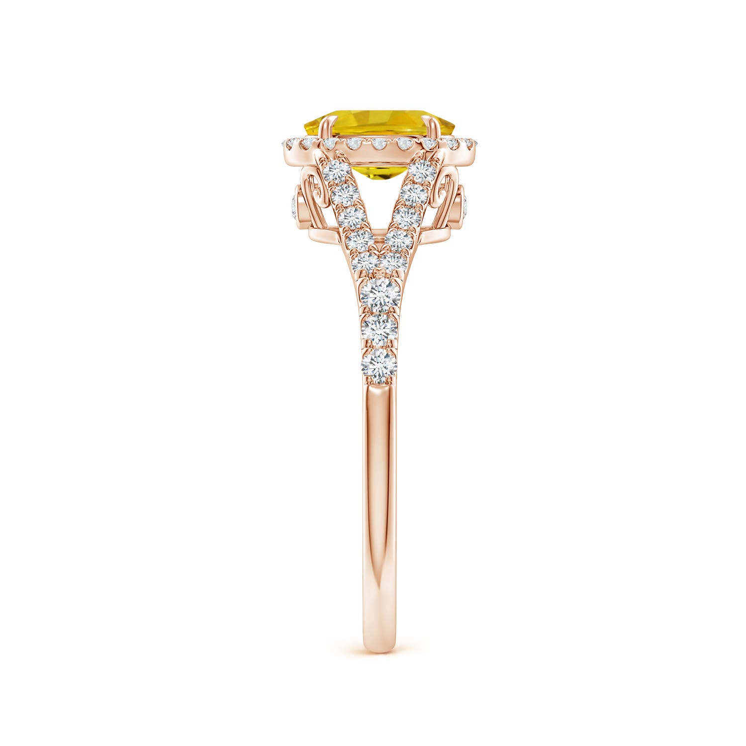 AAAA - Yellow Sapphire / 1.41 CT / 14 KT Rose Gold