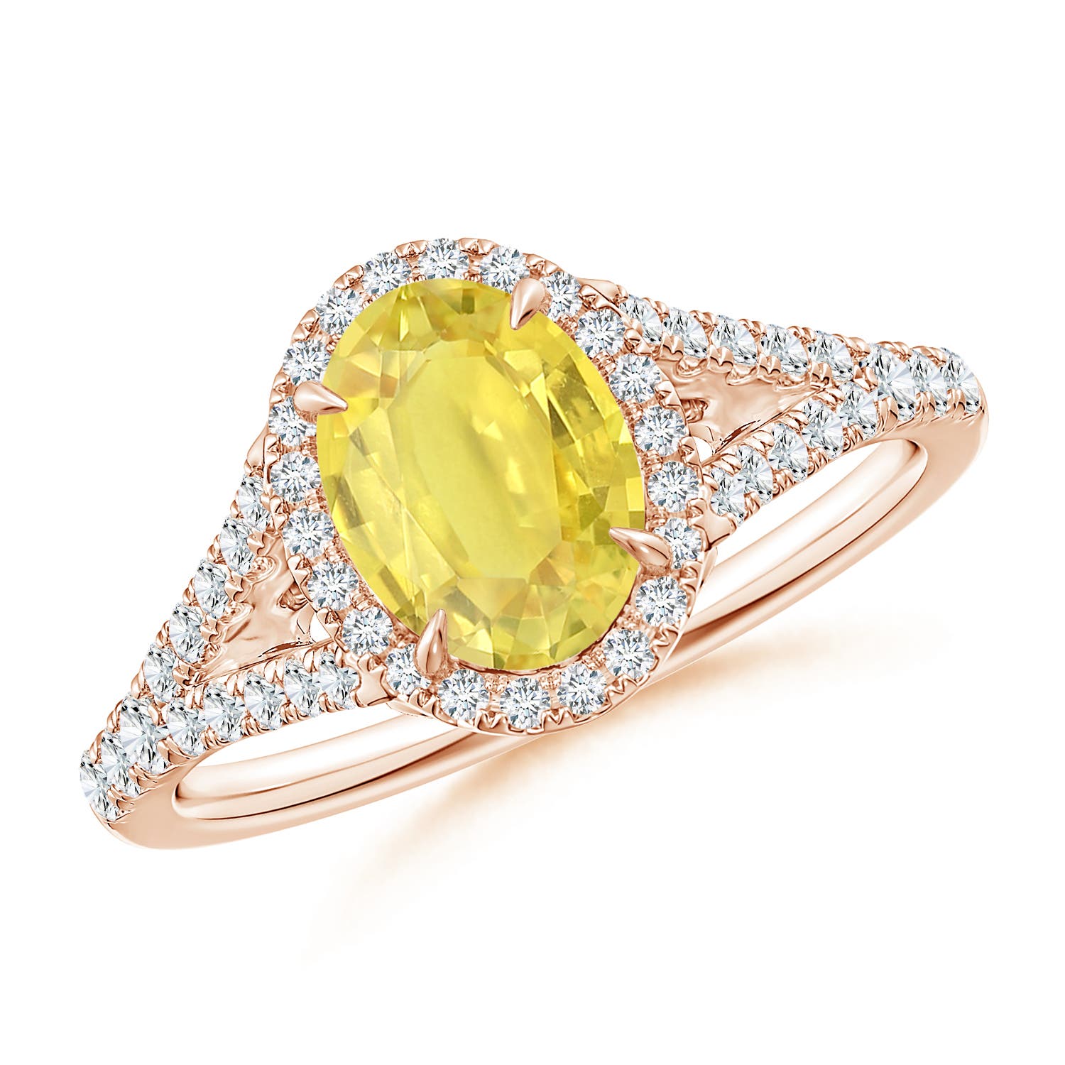 A - Yellow Sapphire / 1.92 CT / 14 KT Rose Gold