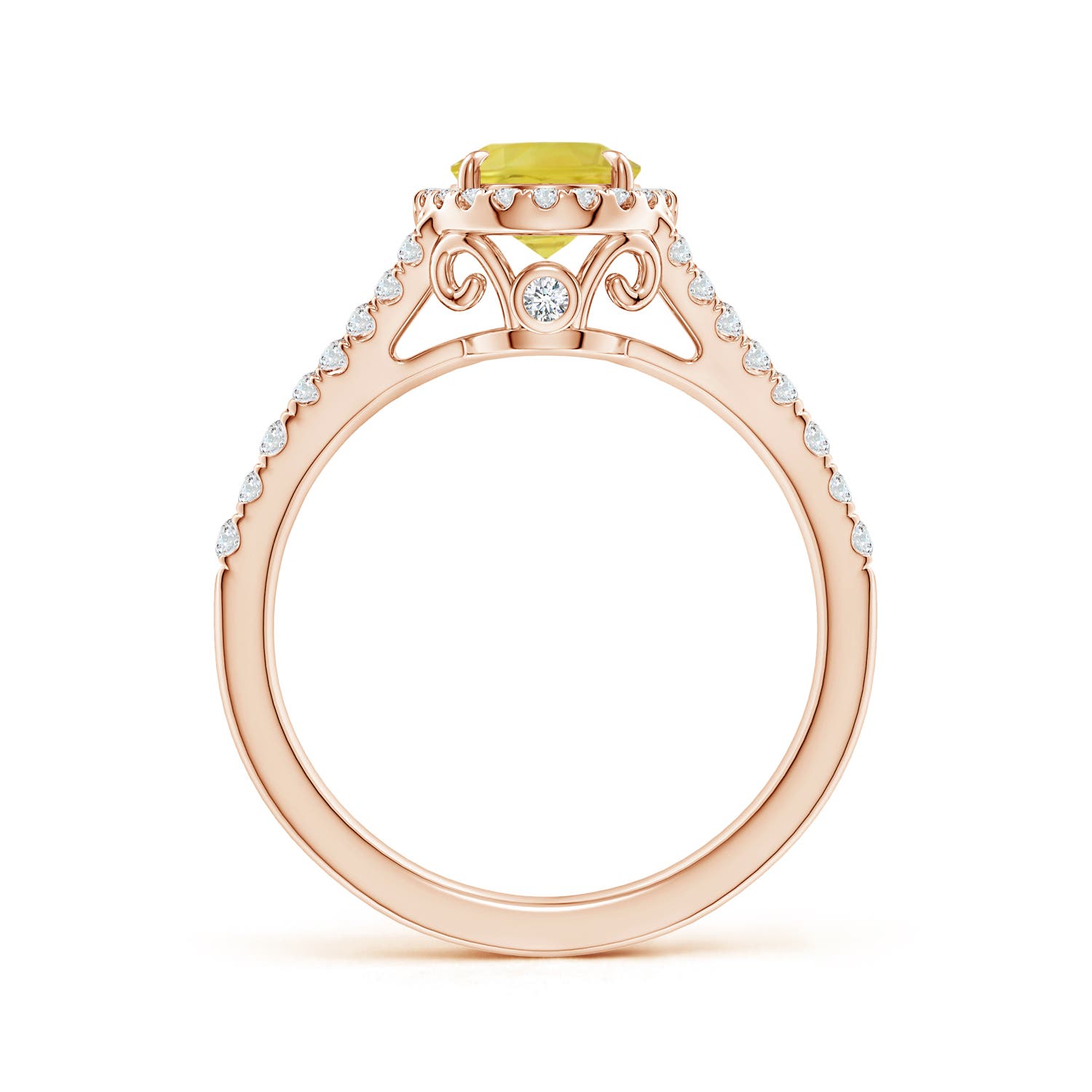 A - Yellow Sapphire / 1.92 CT / 14 KT Rose Gold