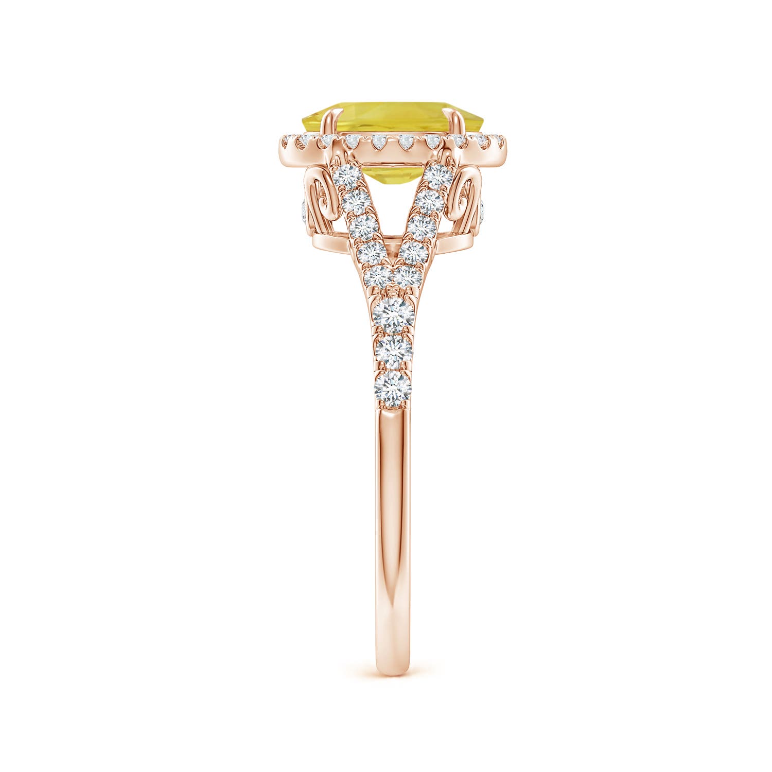 A - Yellow Sapphire / 1.92 CT / 14 KT Rose Gold