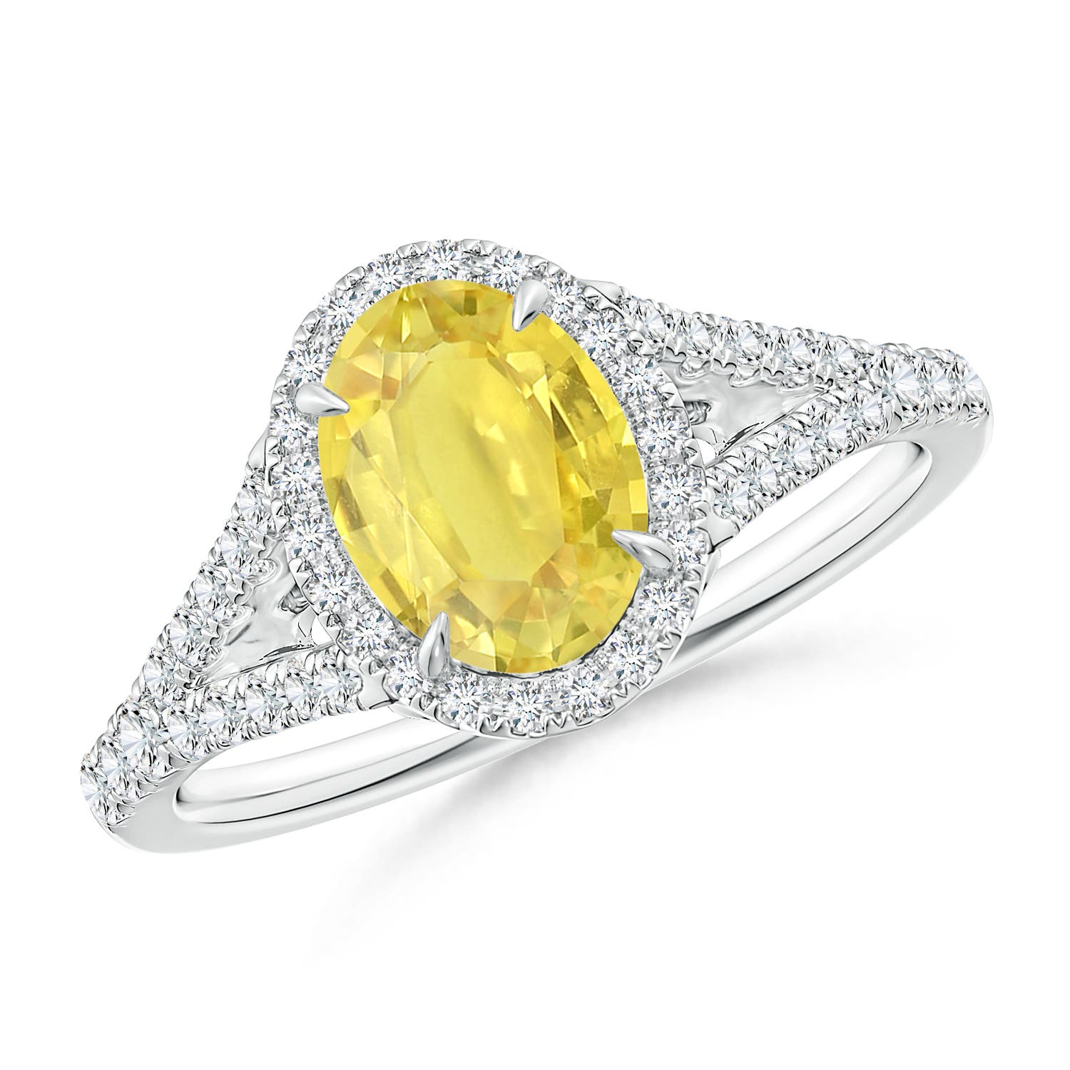 A - Yellow Sapphire / 1.92 CT / 14 KT White Gold