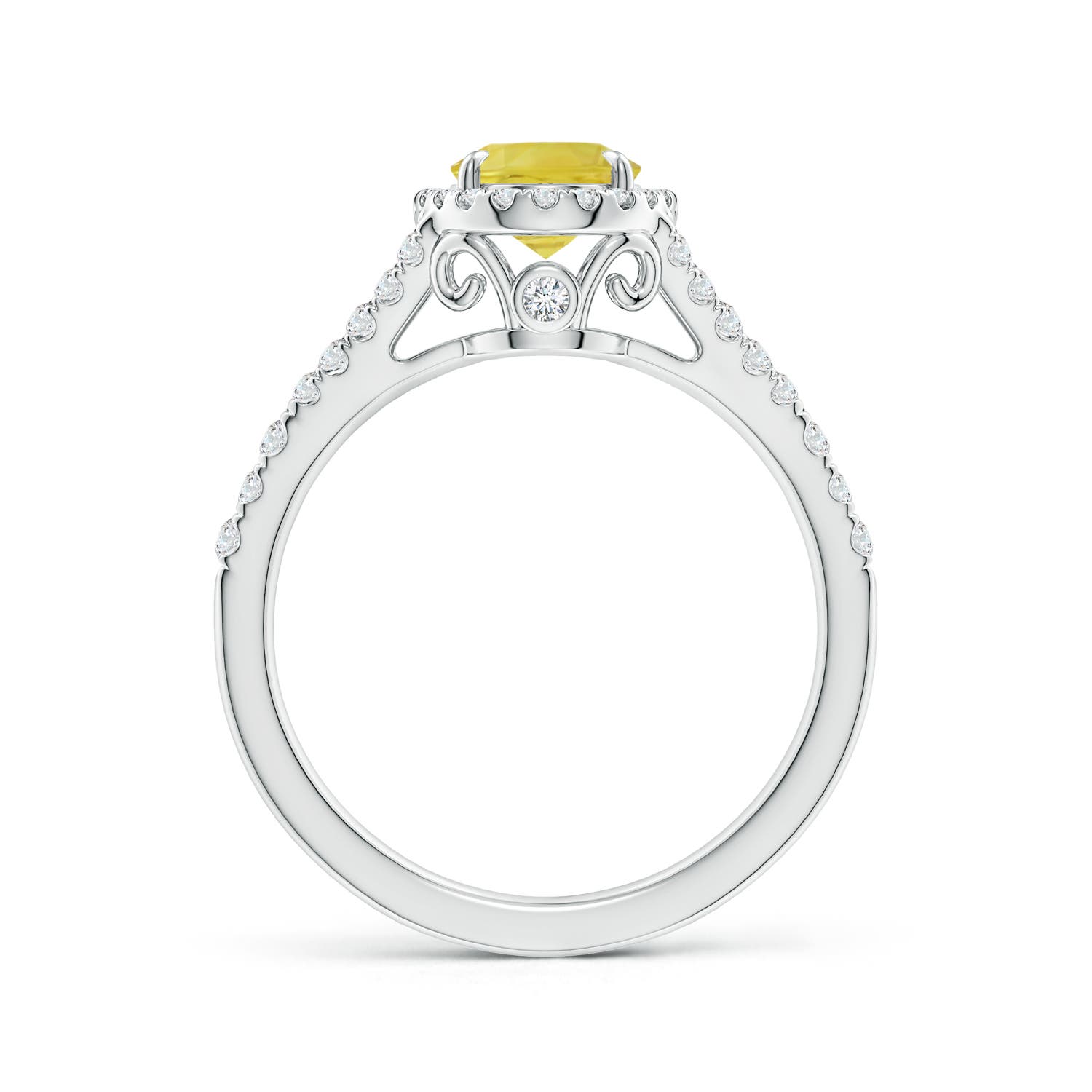 A - Yellow Sapphire / 1.92 CT / 14 KT White Gold