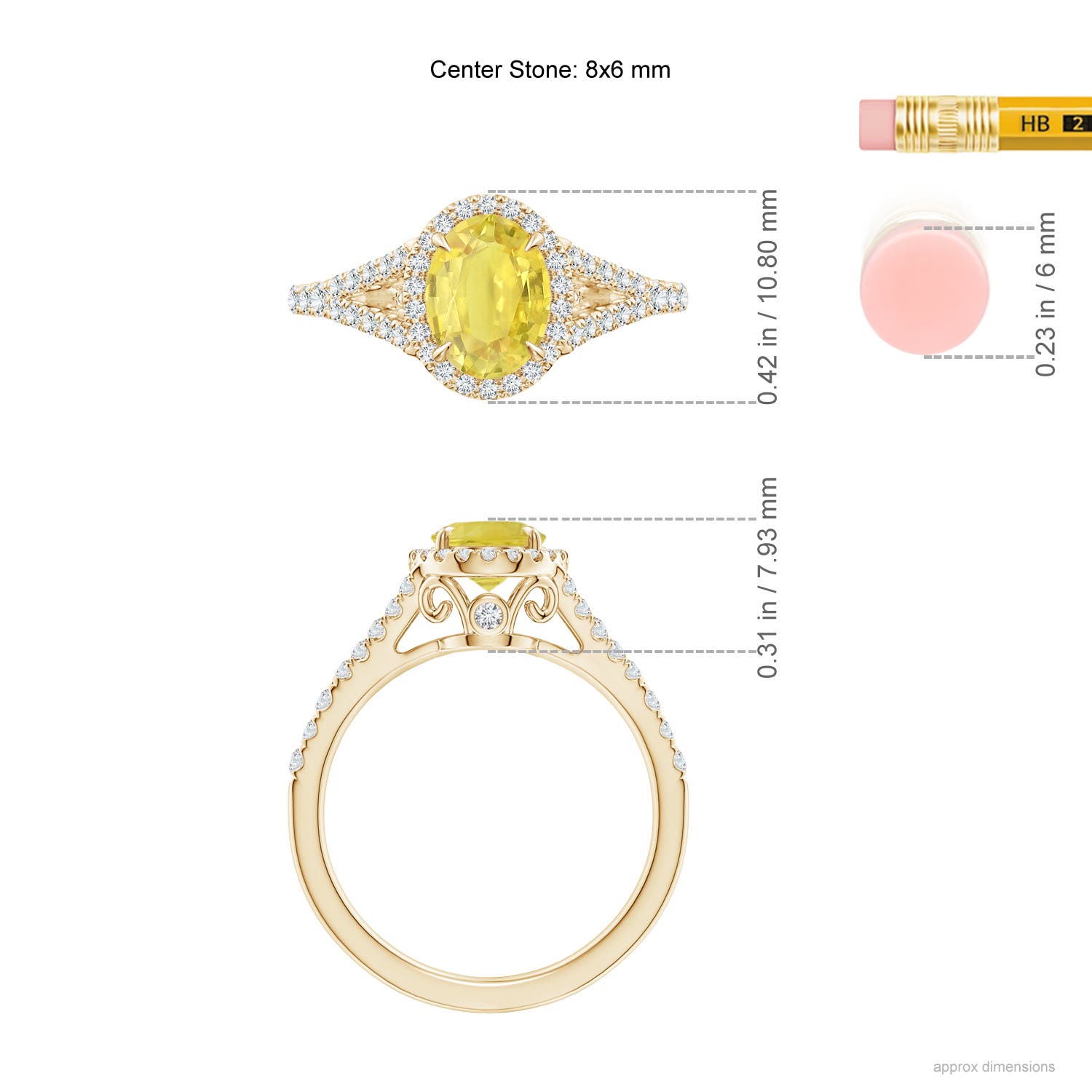 A - Yellow Sapphire / 1.92 CT / 14 KT Yellow Gold