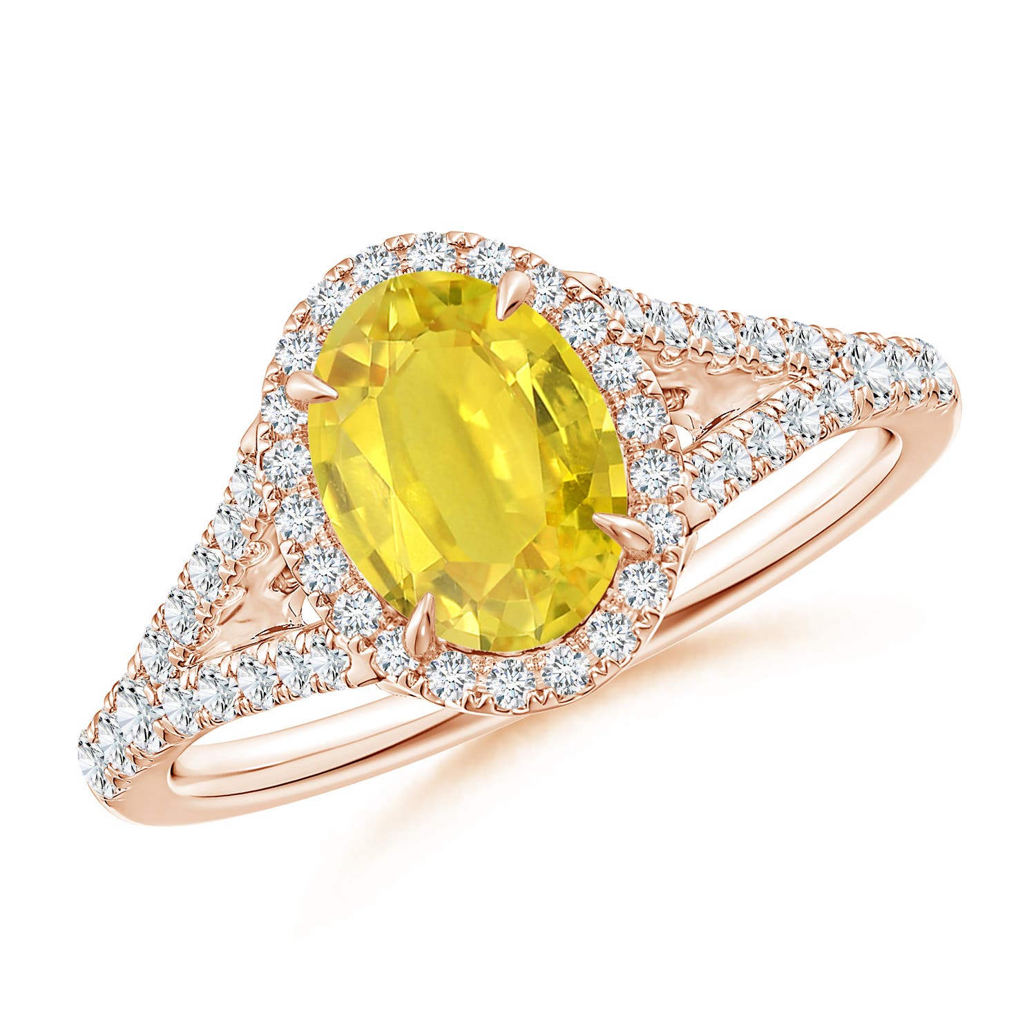 AA - Yellow Sapphire / 1.92 CT / 14 KT Rose Gold