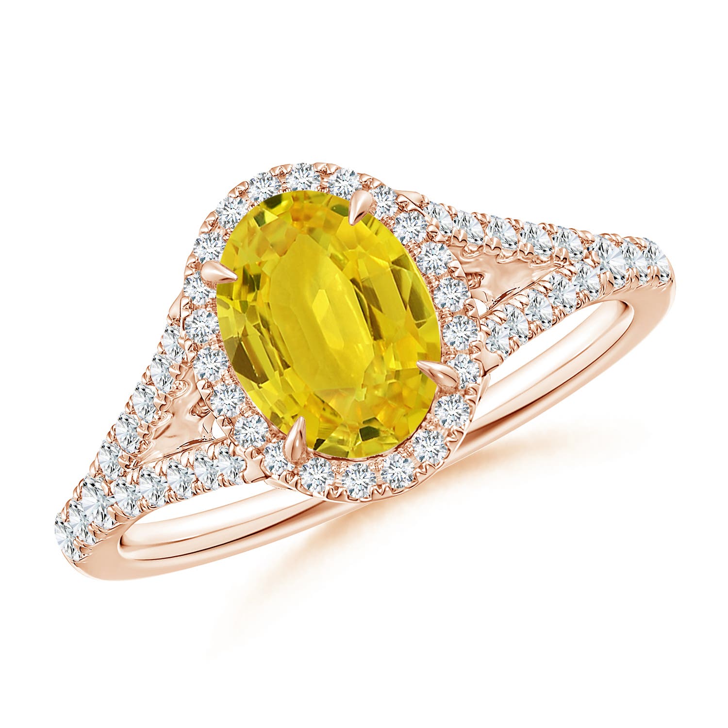 AAA - Yellow Sapphire / 1.92 CT / 14 KT Rose Gold