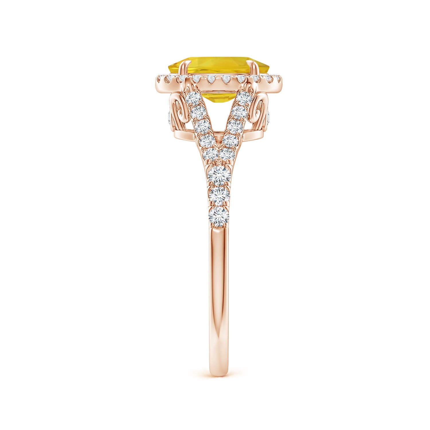 AAA - Yellow Sapphire / 1.92 CT / 14 KT Rose Gold