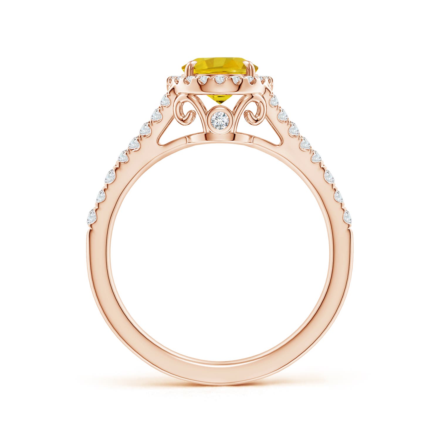 AAAA - Yellow Sapphire / 1.92 CT / 14 KT Rose Gold