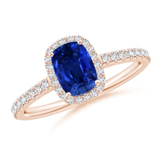 Cushion Rectangular Lab-Grown Lab Grown Blue Sapphire