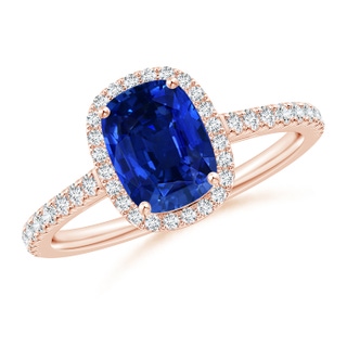 Cushion Rectangular Lab-Grown Lab Grown Blue Sapphire