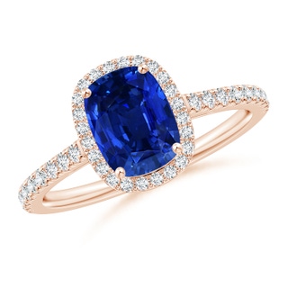 Cushion Rectangular Lab-Grown Lab Grown Blue Sapphire