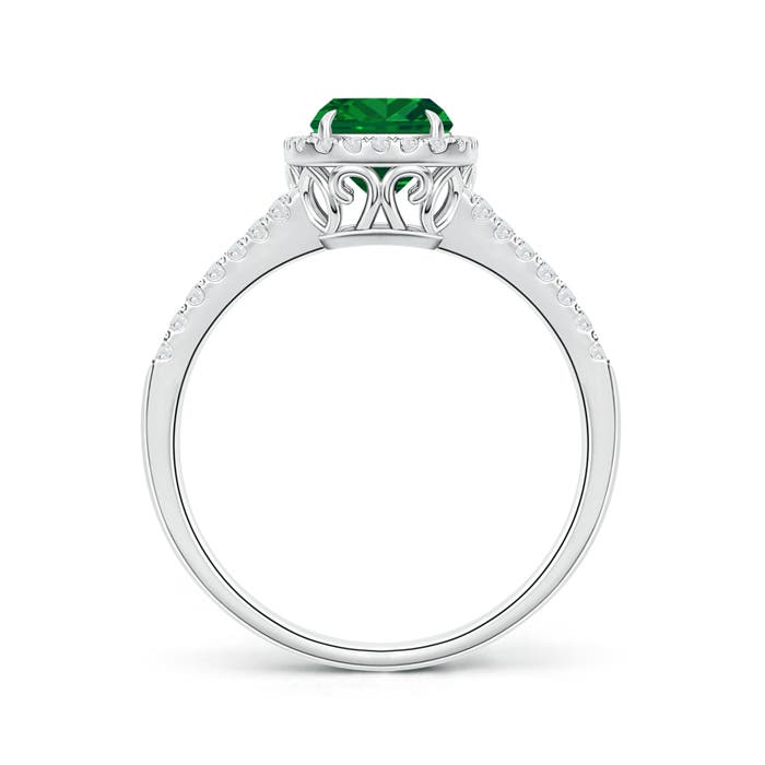 Premium - Lab-Grown Emerald / 1.56 CT / 18 KT White Gold