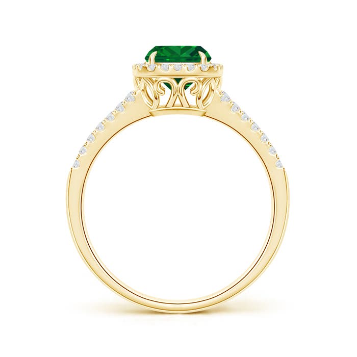 Premium - Lab-Grown Emerald / 1.56 CT / 18 KT Yellow Gold