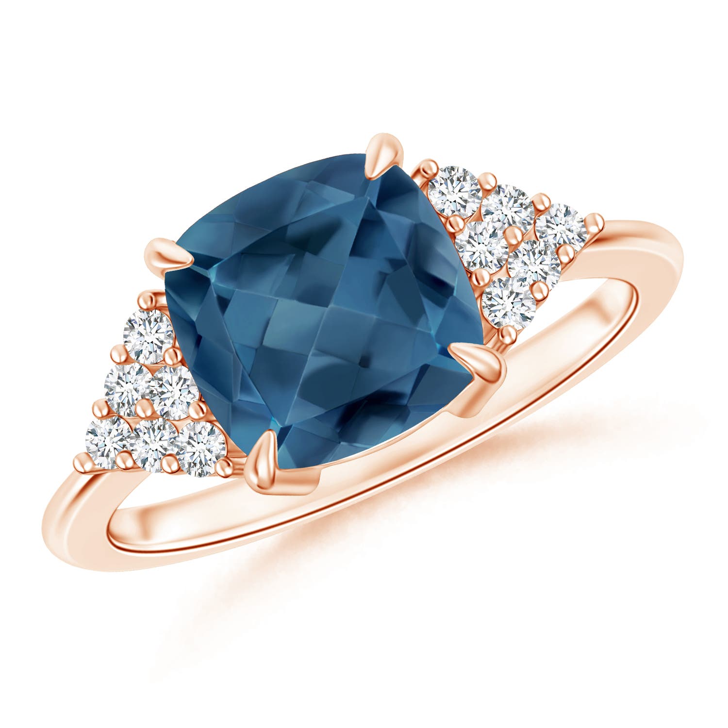 A - London Blue Topaz / 2.72 CT / 14 KT Rose Gold