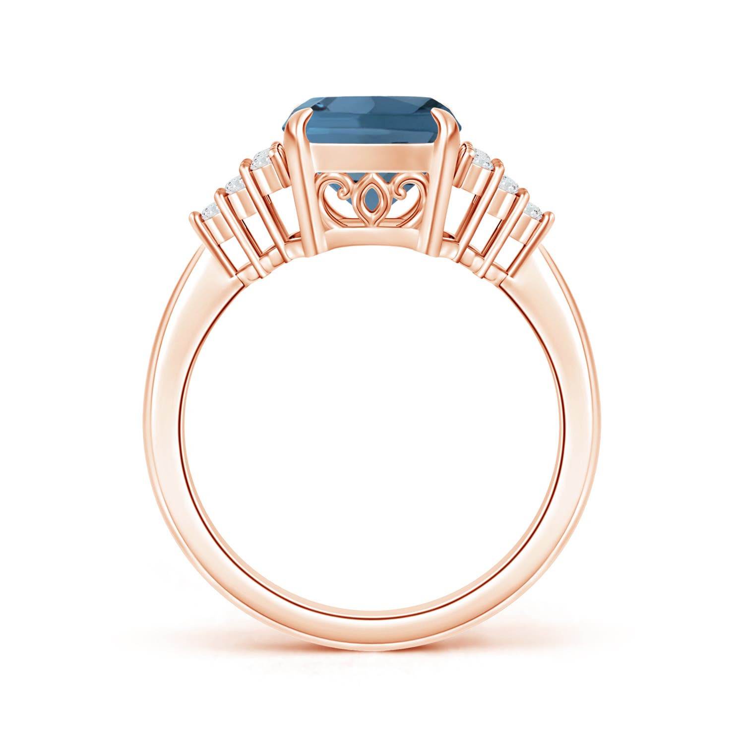 A - London Blue Topaz / 2.72 CT / 14 KT Rose Gold