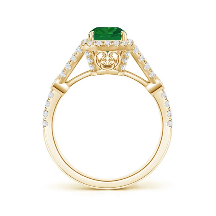 AAA - Emerald / 2 CT / 14 KT Yellow Gold