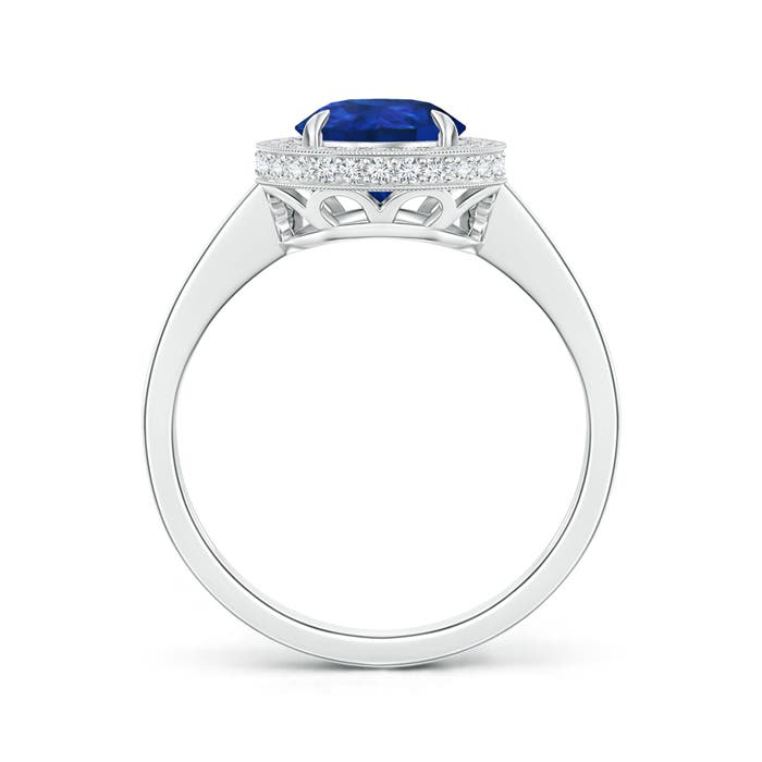 AAA - Blue Sapphire / 2.25 CT / 14 KT White Gold