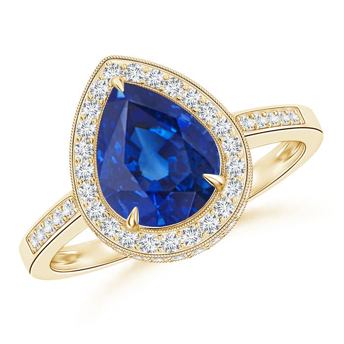 AAA - Blue Sapphire / 2.25 CT / 14 KT Yellow Gold