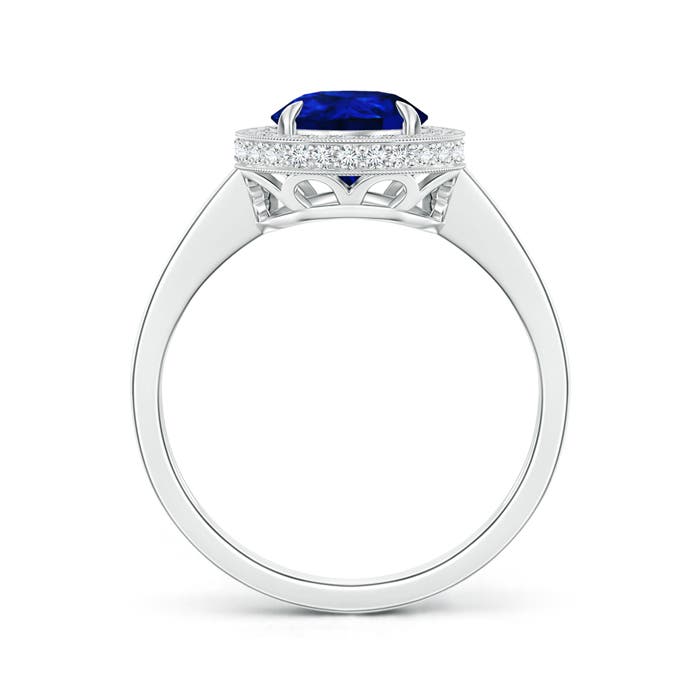 AAAA - Blue Sapphire / 2.25 CT / 14 KT White Gold