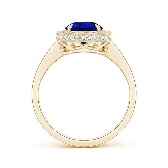 AAAA - Blue Sapphire / 2.25 CT / 14 KT Yellow Gold