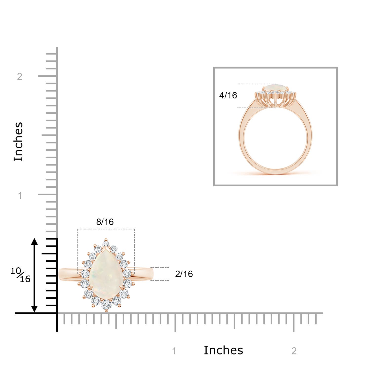 A - Opal / 1.57 CT / 14 KT Rose Gold