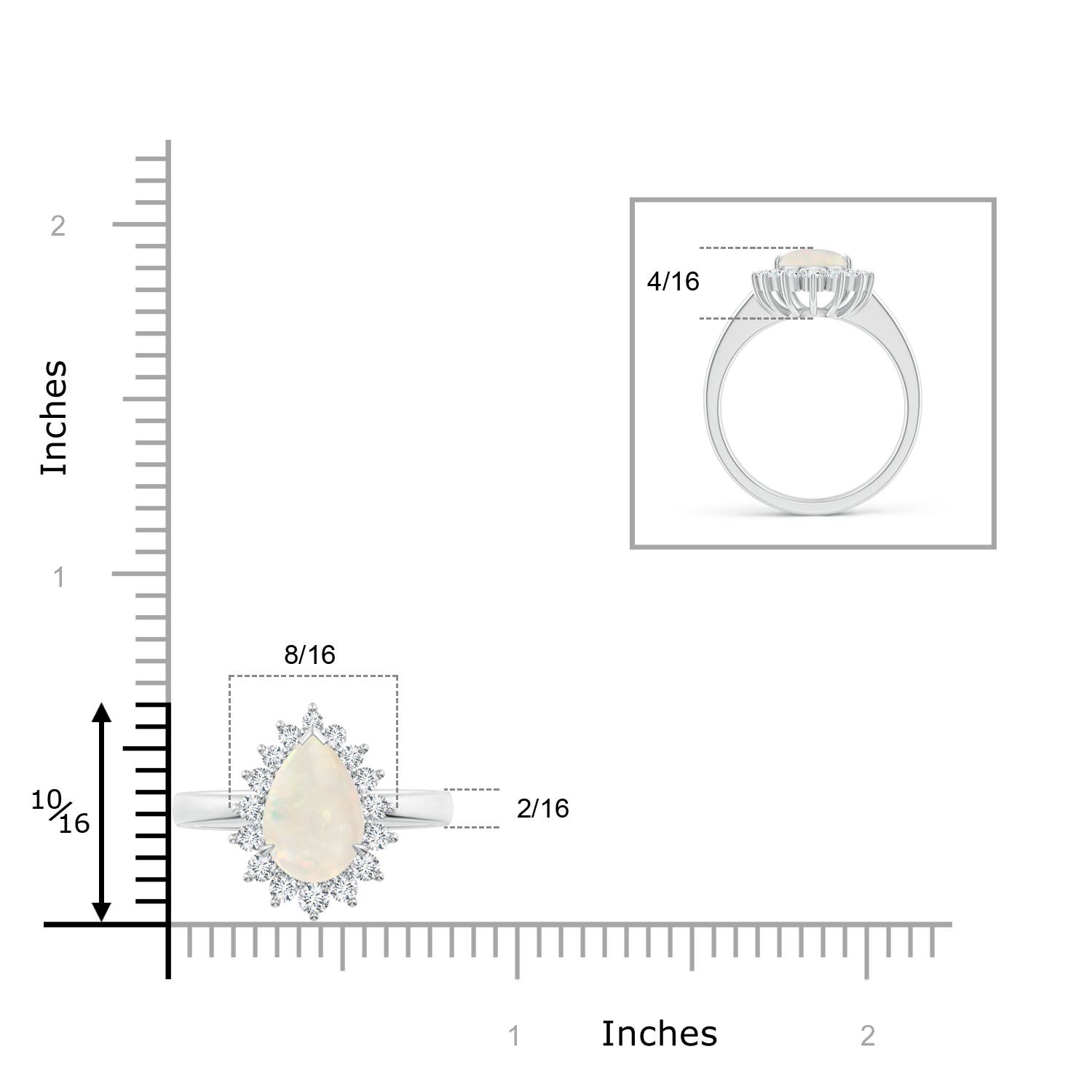 A - Opal / 1.57 CT / 14 KT White Gold