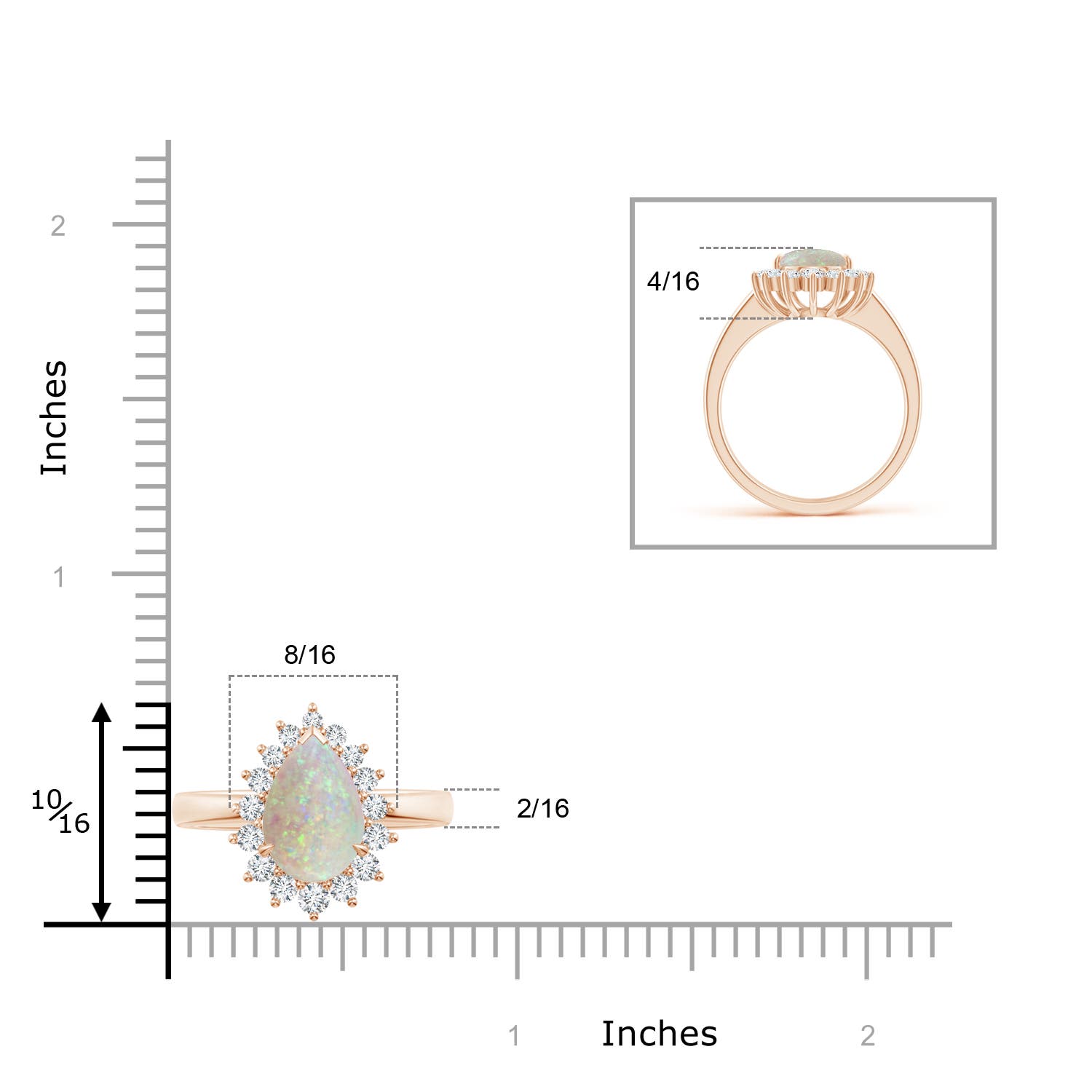 AAA - Opal / 1.57 CT / 14 KT Rose Gold