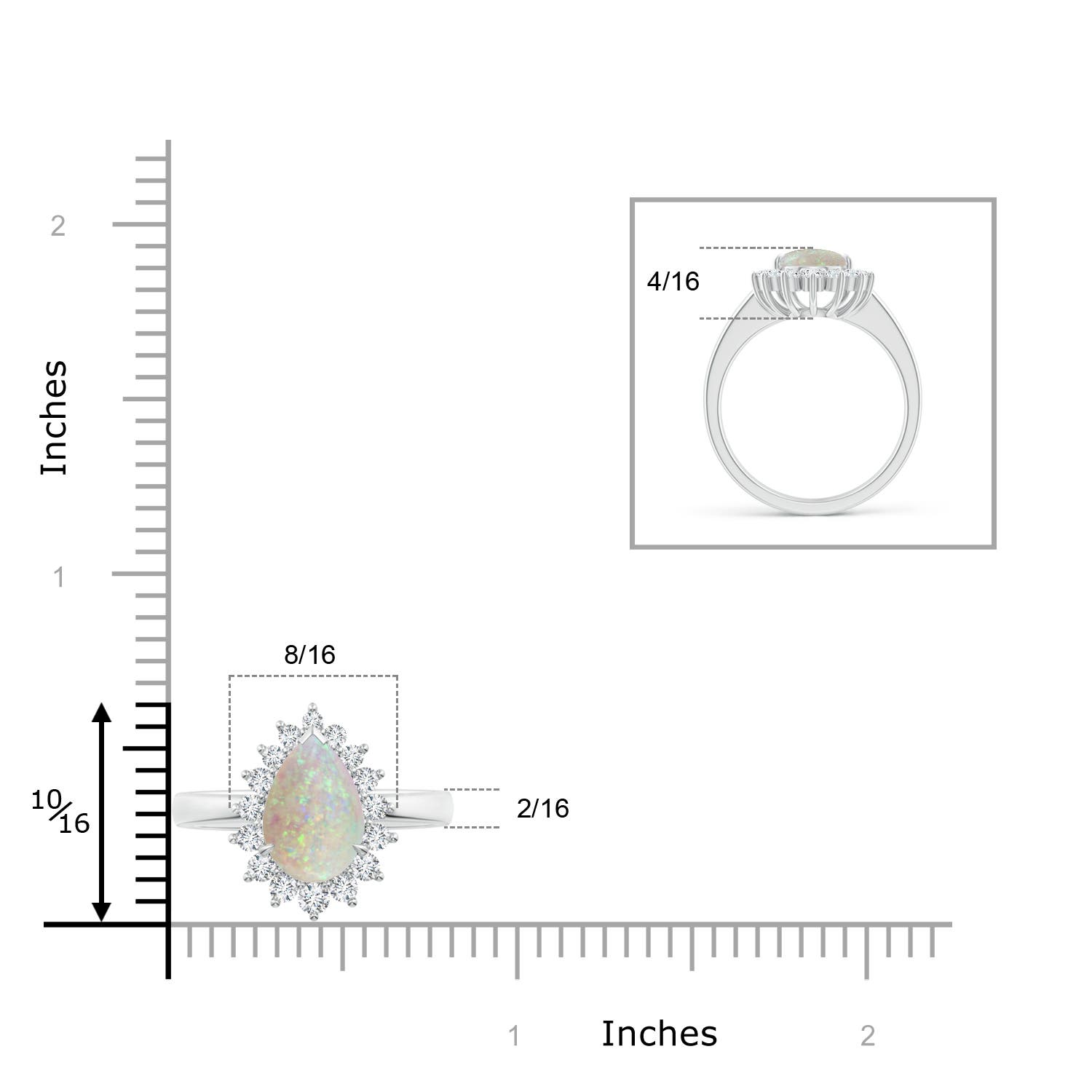 AAA - Opal / 1.57 CT / 14 KT White Gold