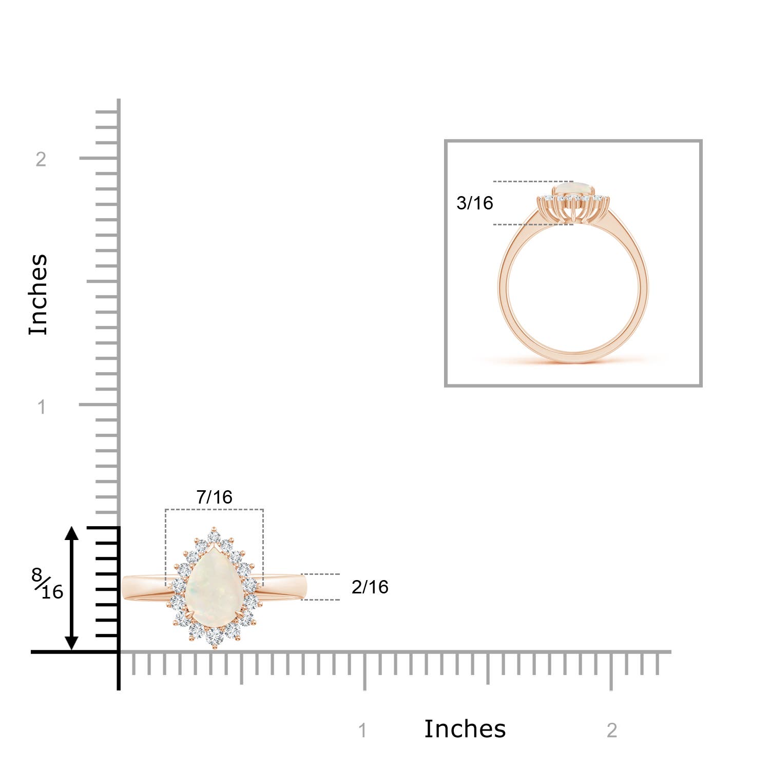 A - Opal / 0.92 CT / 14 KT Rose Gold