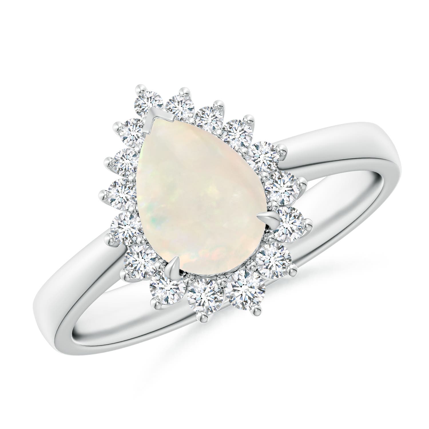 A - Opal / 0.92 CT / 14 KT White Gold