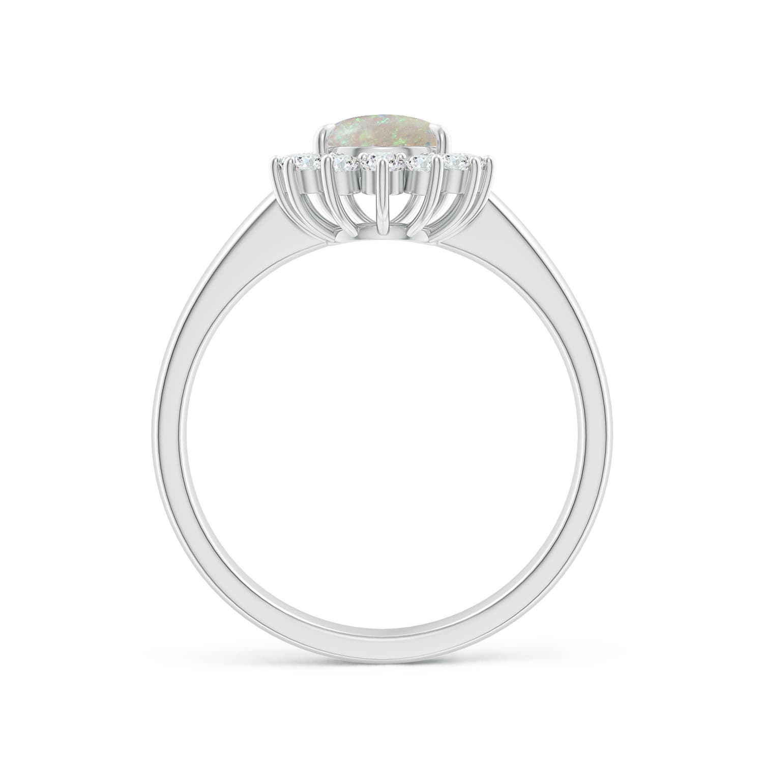 AAA - Opal / 0.92 CT / 14 KT White Gold