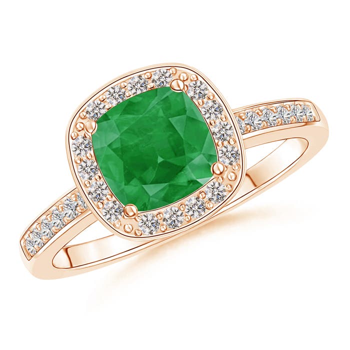 A - Emerald / 1.09 CT / 14 KT Rose Gold