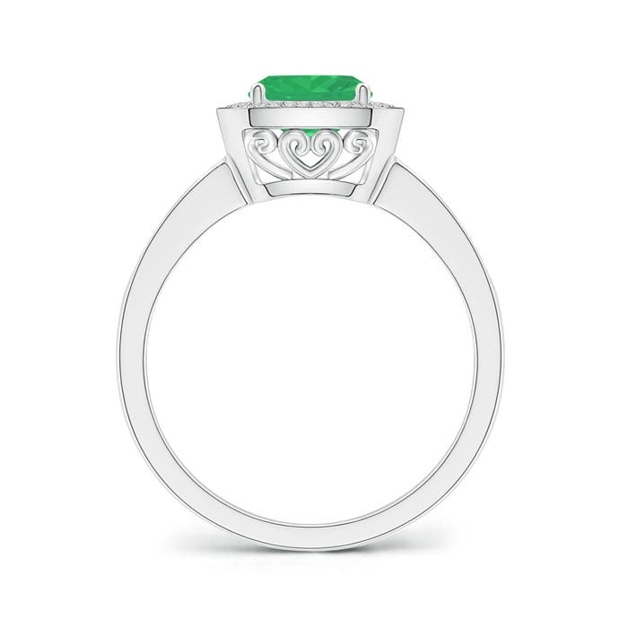 A - Emerald / 1.09 CT / 14 KT White Gold