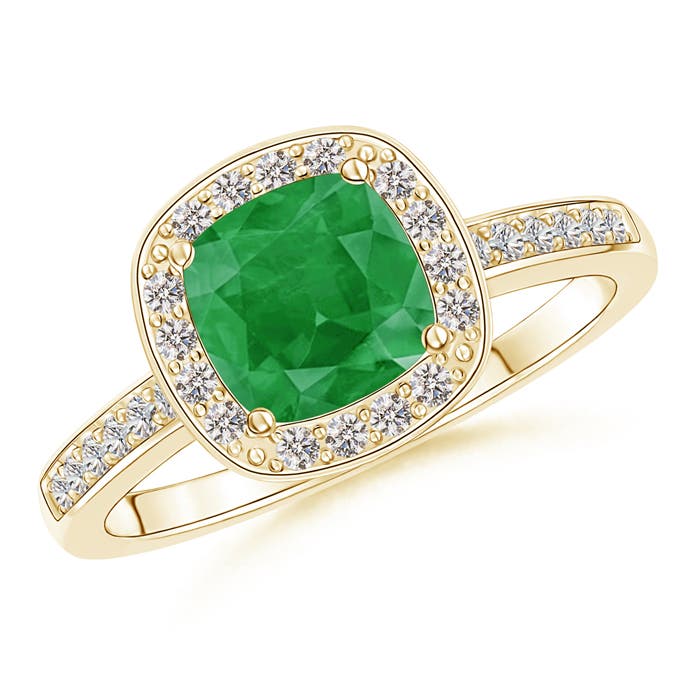 A - Emerald / 1.09 CT / 14 KT Yellow Gold